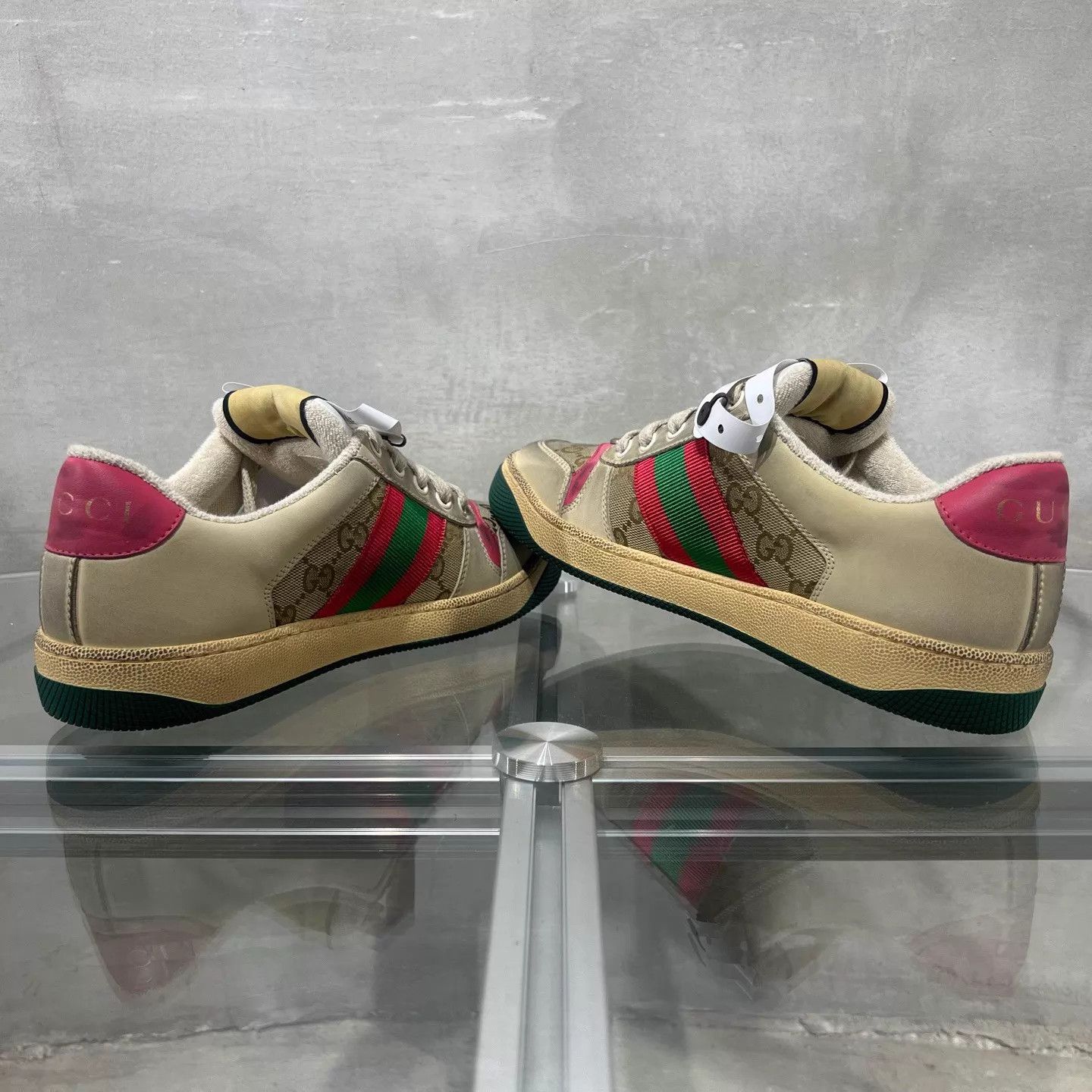 Gucci Gucci pink distressed sneakers EU 37.5 new Size US 7 / IT 37 - 5 Thumbnail
