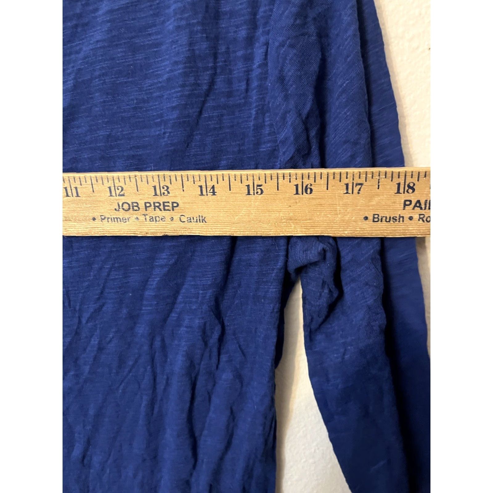 Lucky Brand VINTAGE Lucky Brand Women's Button-Up Shirt Casual S Blue Collarless Round Neck 3/4 Sleeve Size S / US 4 / IT 40 - 5 Thumbnail