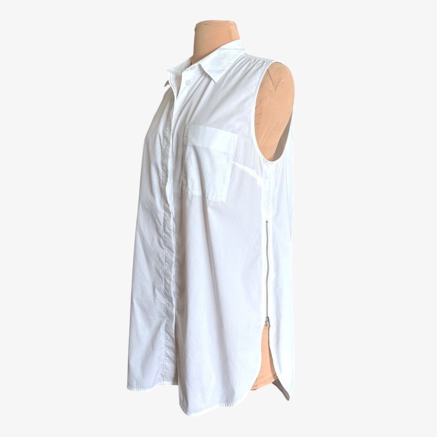 Athleta Athleta Tunic Button Down Shirt Small Bright White Hayes Wom Size S / US 4 / IT 40 - 5 Thumbnail