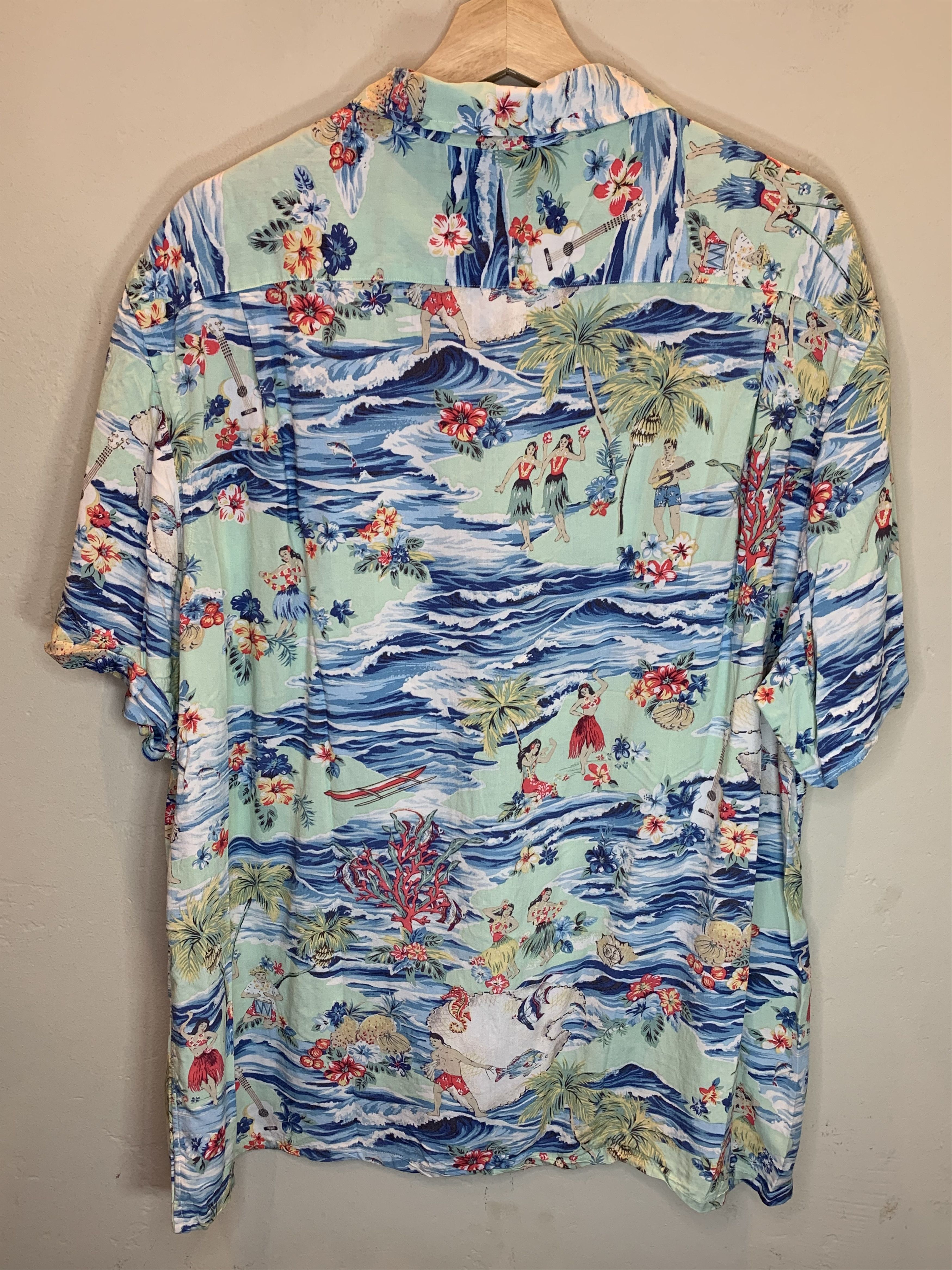 Polo Ralph Lauren RARE* Polo Ralph Lauren Surf Tiki Hawaiian Camp Button Shirt Size US XL / EU 56 / 4 - 2 Thumbnail