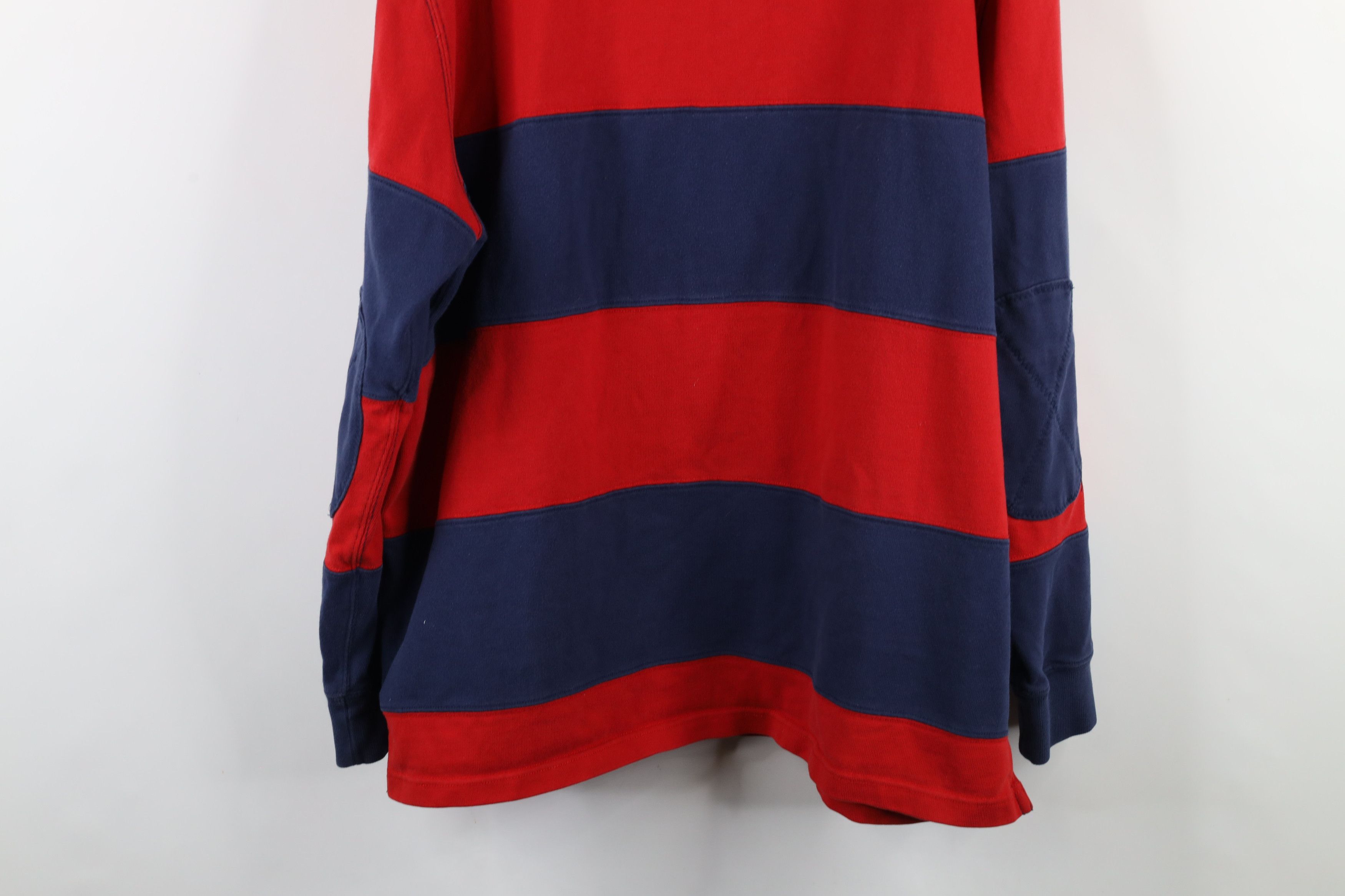 Ralph Lauren × Vintage Vintage 90s Ralph Lauren Elbow Patch Long Sleeve Rugby Polo Size US L / EU 52-54 / 3 - 13 Thumbnail