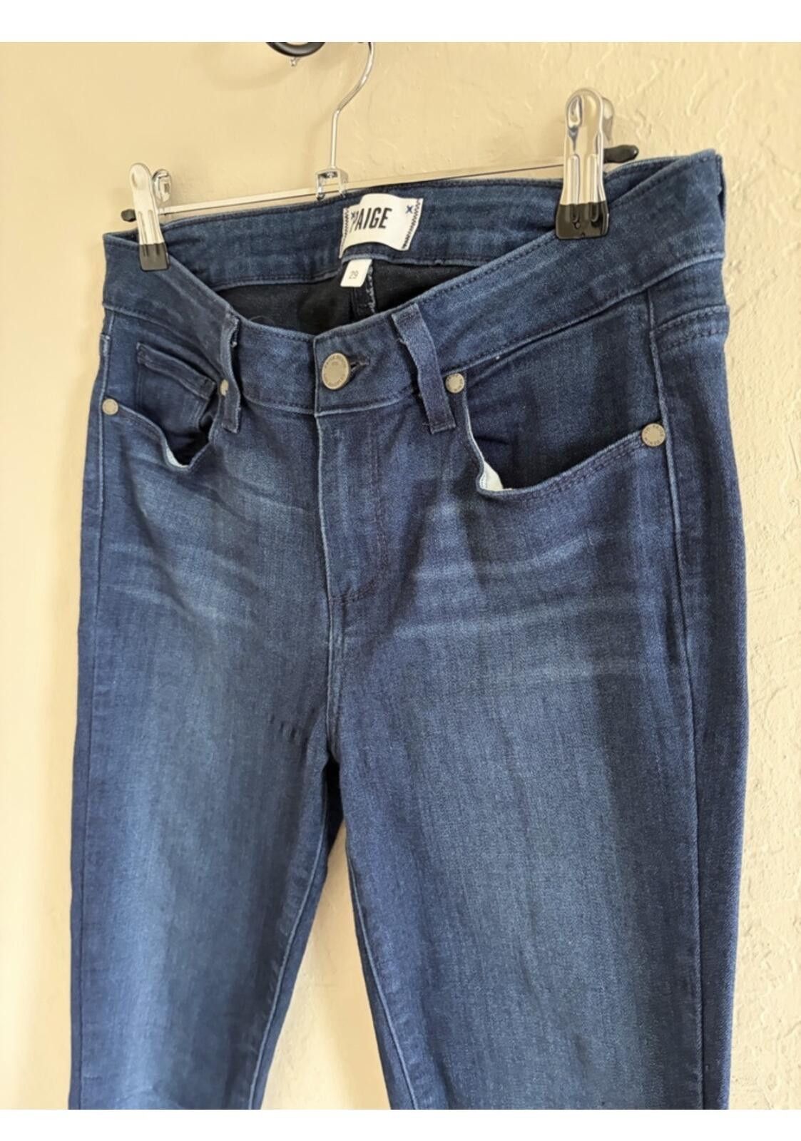 Paige PAIGE Verdugo Dark Navy Ankle Skinny Jeans Size 29" - 2 Thumbnail