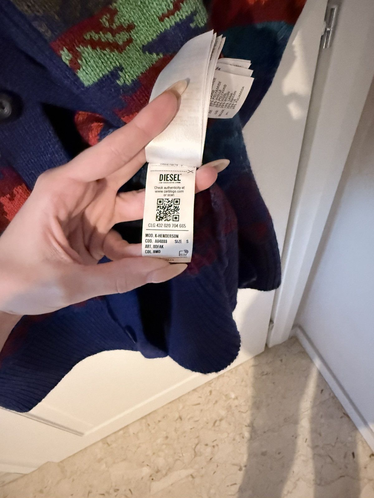 Diesel Diesel Multicolor K-Henderson Cardigan Size US S / EU 44-46 / 1 - 11 Thumbnail