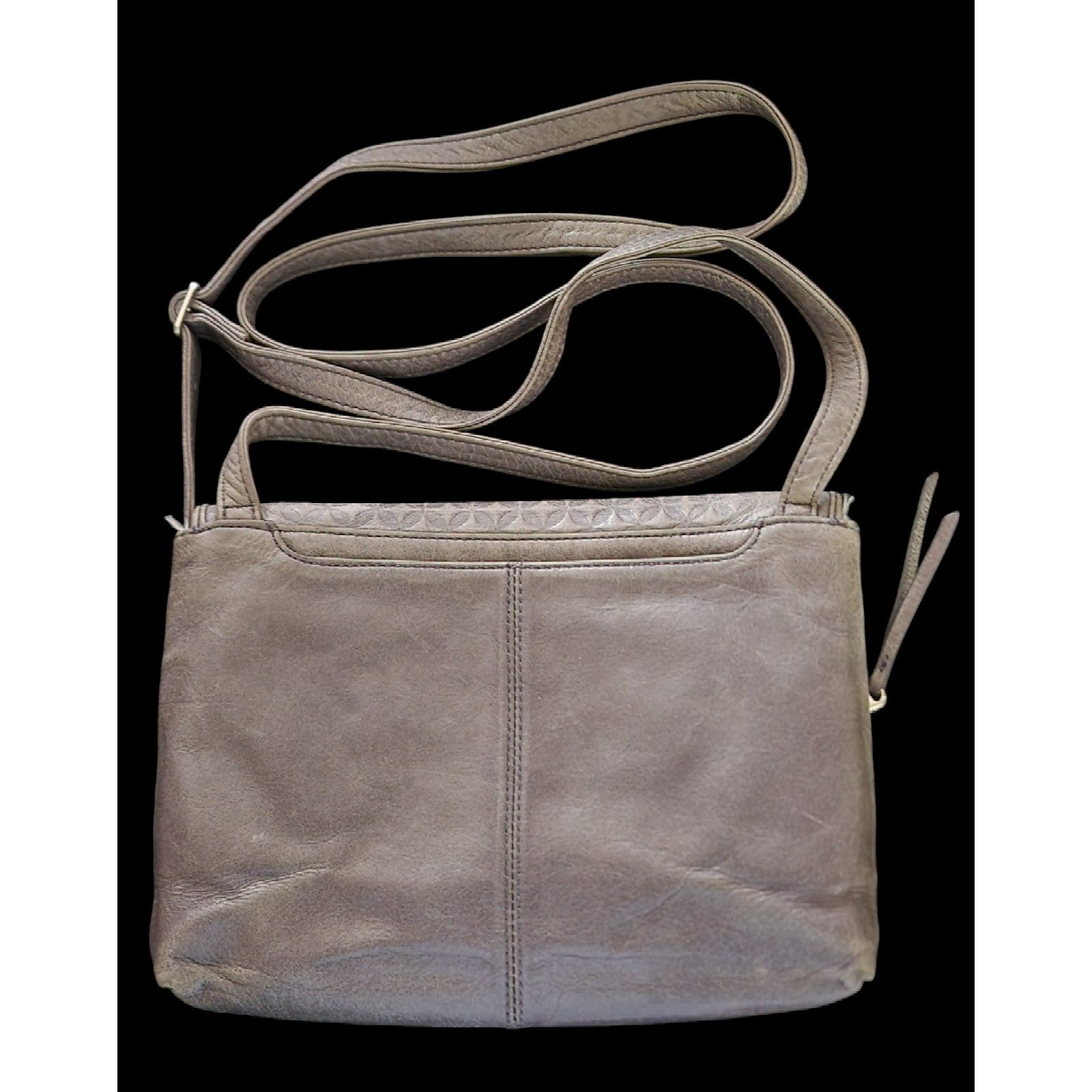 Hobo Hobo The Original gray soft Leather Crossbody Bag Embossed Size ONE SIZE - 2 Thumbnail