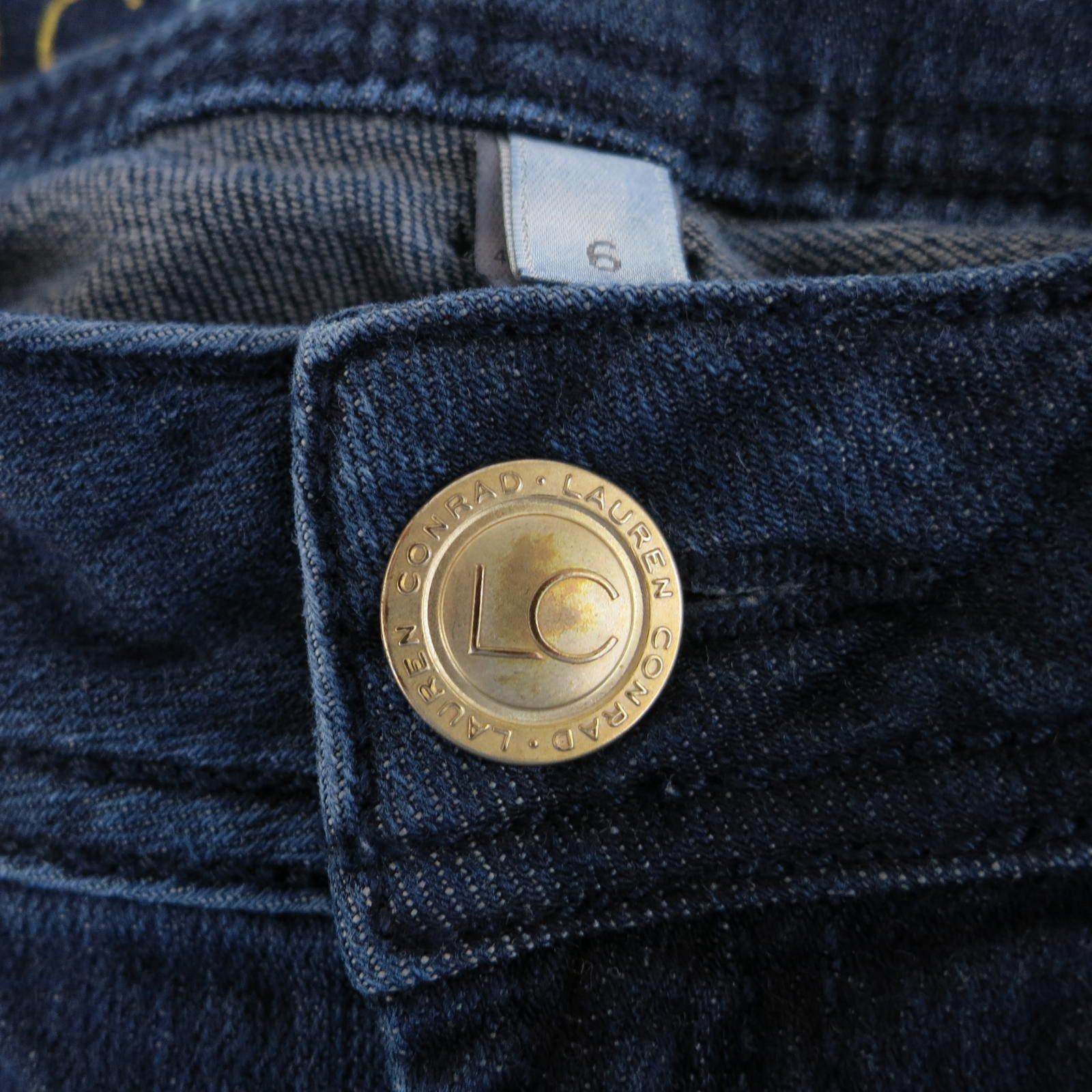 Other LC Lauren Conrad Dark Blue Bootcut Jeans Women's 6 Size 28" / US 6 / IT 42 - 4 Thumbnail
