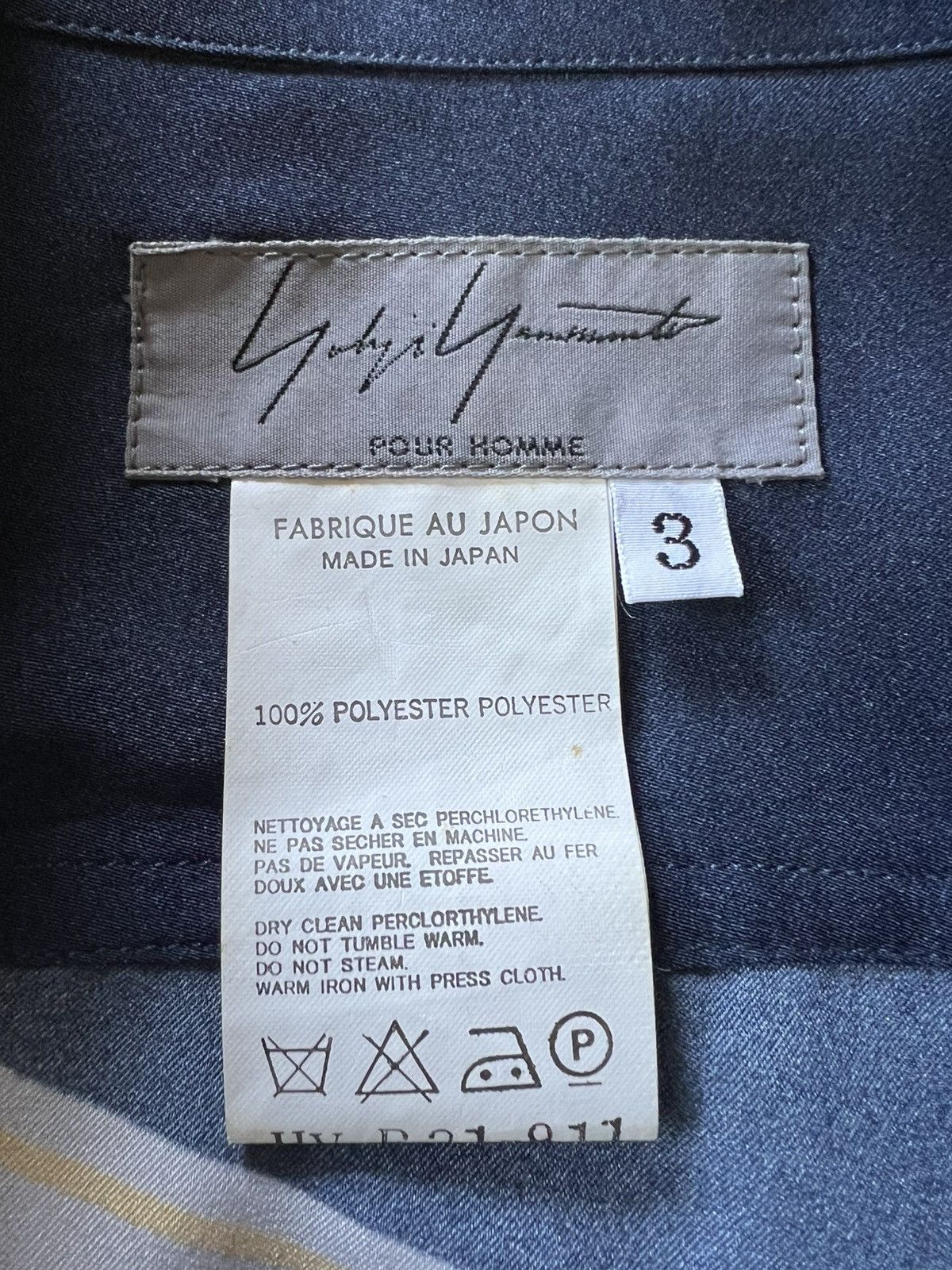 Yohji Yamamoto Yohji Yamamoto Pour Homme AW01 Navy Concertina Zip Up Shirt Size US L / EU 52-54 / 3 - 5 Thumbnail