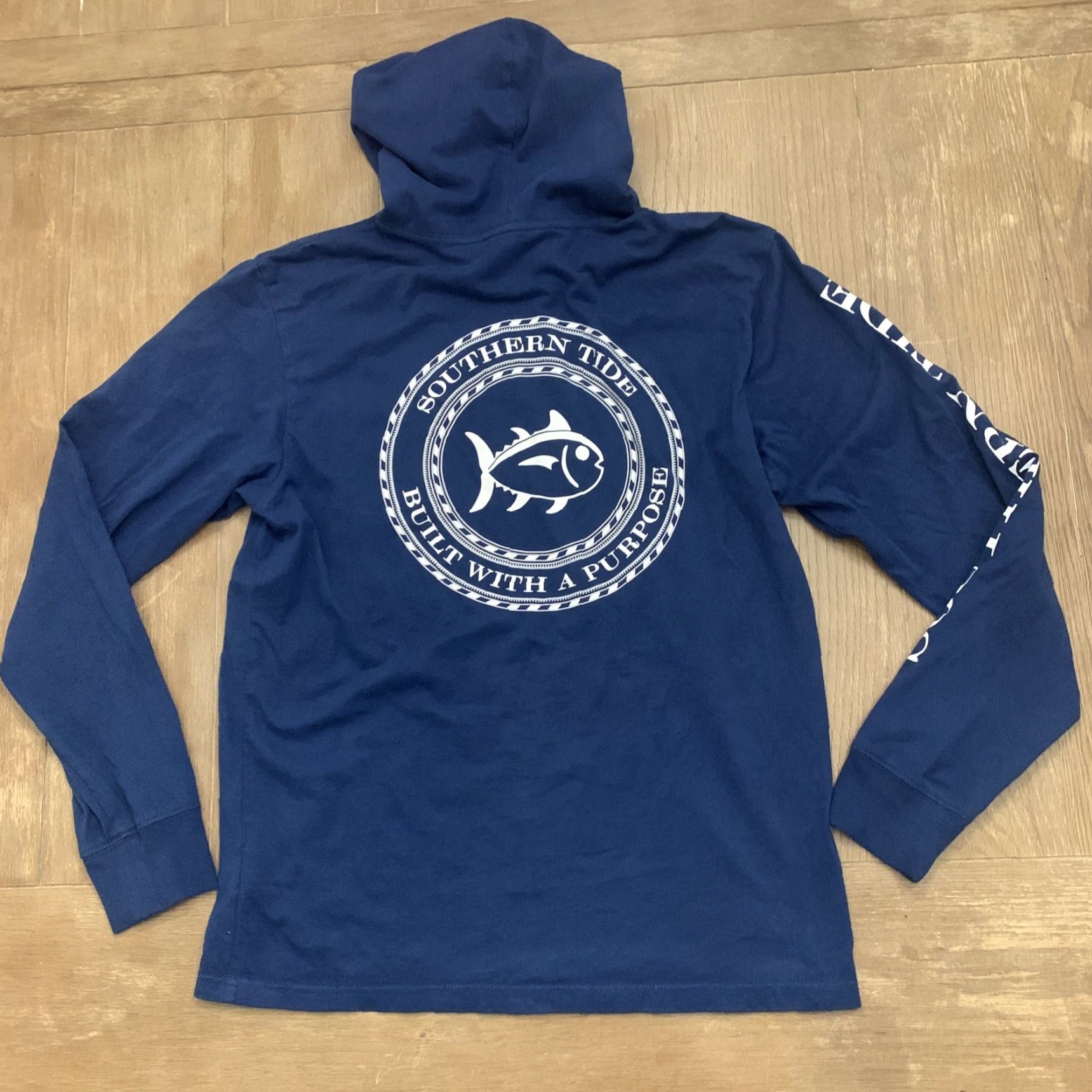 Southern Tide Southern Tide Hoodie Men's Size S Blue 100% Cotton Long Sleeve Drawstring Size US S / EU 44-46 / 1 - 6 Thumbnail
