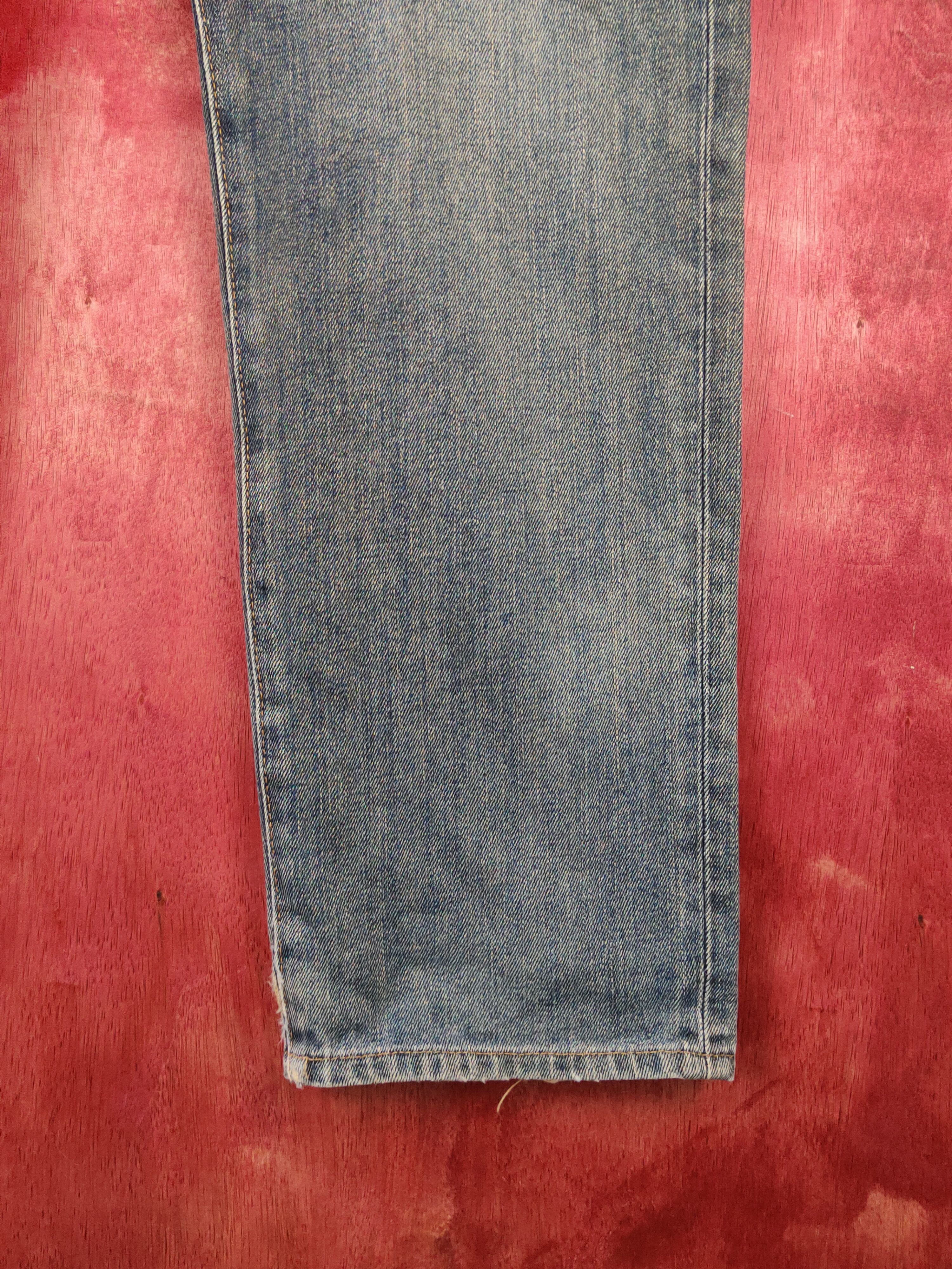 Edwin Edwin Dark Blue Faded distressed jeans Denim #S1608 Size US 35 - 6 Thumbnail