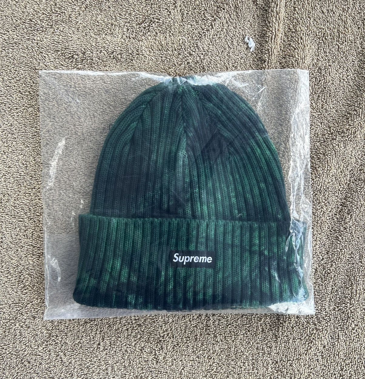 Supreme Supreme Overdyed Beanie Splatter Green | Grailed