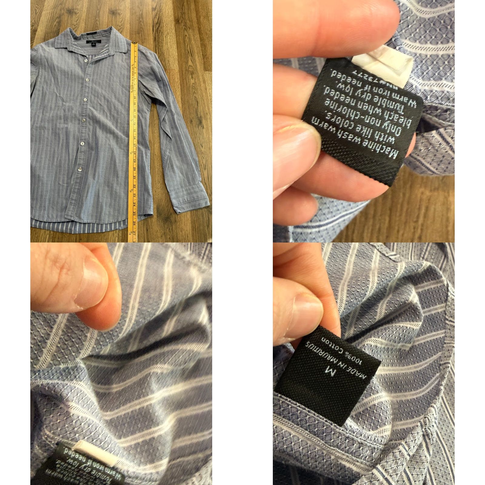 Marcs Marc Anthony Shirt Men’s Size M Blue Long Sleeve Button-Up Shirt Size US M / EU 48-50 / 2 - 8 Thumbnail