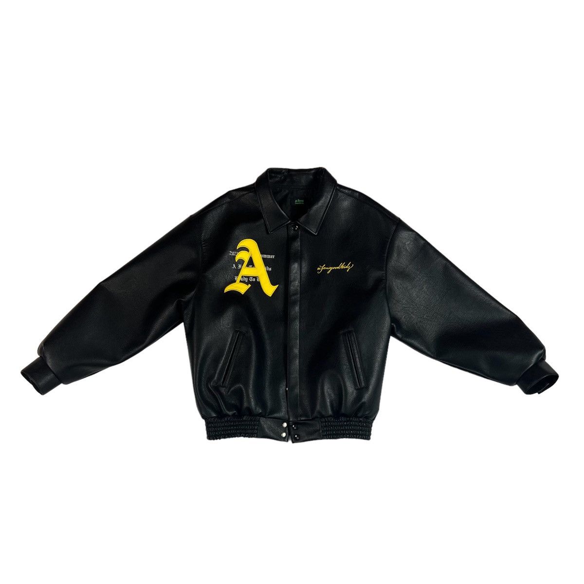 image of Doncare Leather Jacket in Black, Men's (Size Large)