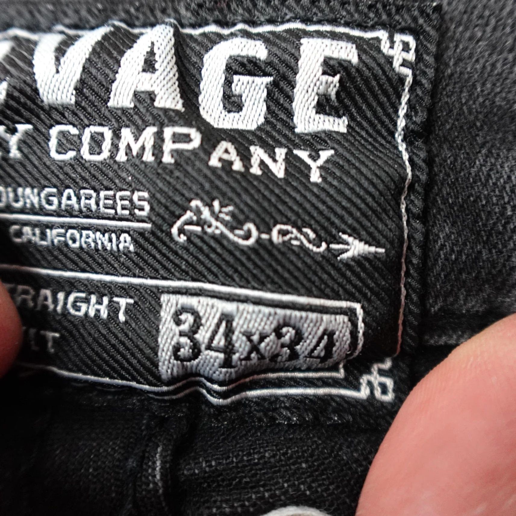 Vintage Salvage Supply Co Havoc Straight Jeans Mens 34x34 Gray Denim Slim Fit 5-Pocket Size US 32 / EU 48 - 4 Thumbnail