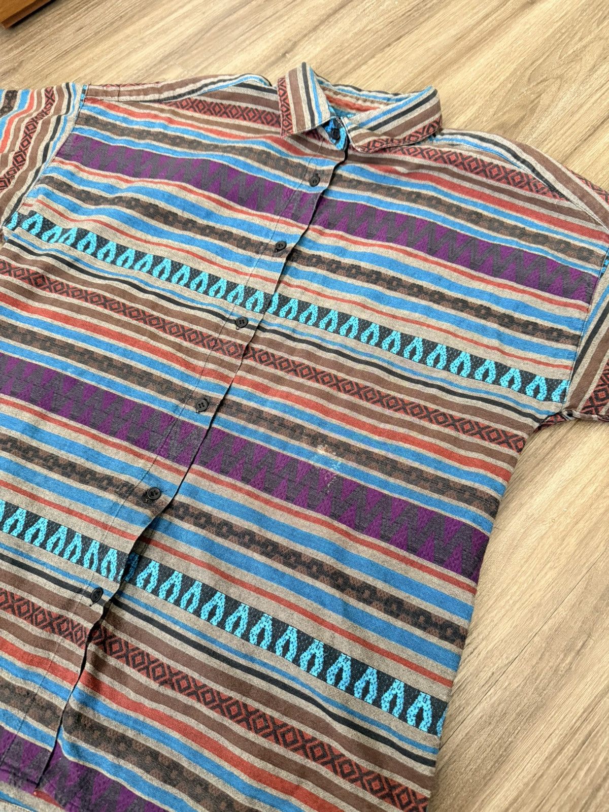 Other Vintage CM Company Aztec Long Sleeve Button Up Shirt Large Size US L / EU 52-54 / 3 - 3 Thumbnail