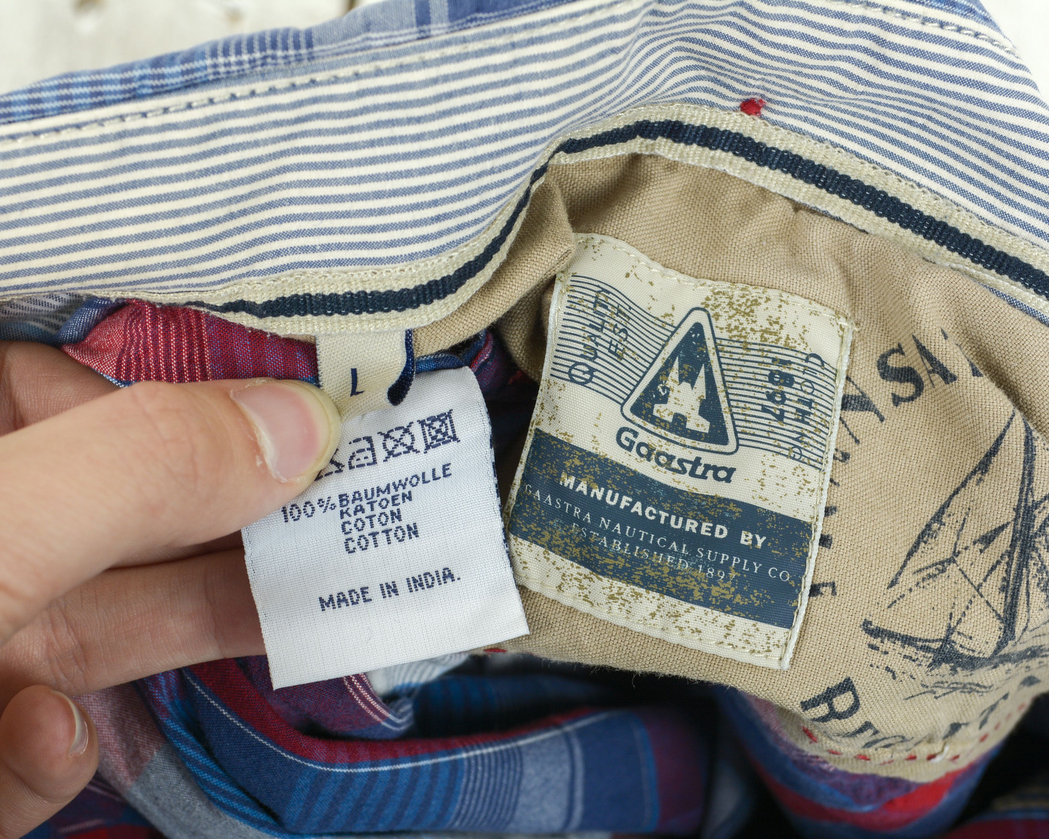 Other GAASTRA L Casual Shirt Cotton Check Plaid Tartan Long Sleev Size US L / EU 52-54 / 3 - 8 Thumbnail
