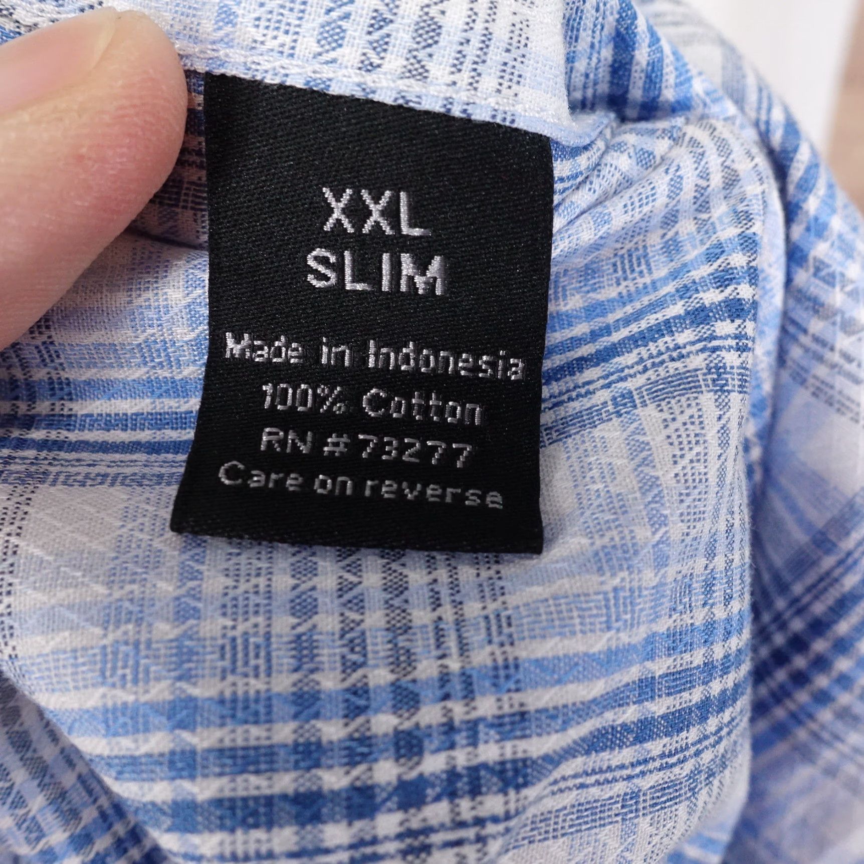 Apt. 9 VINTAGE APT 9 Men's Cotton Button-Down Shirt Long Sleeve Plaid 2XL Blue Casual Formal Size US XXL / EU 58 / 5 - 7 Thumbnail