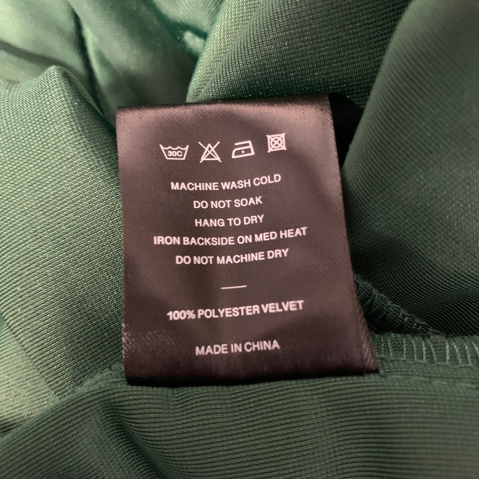 Phix Clothing PHIX Size XL Green Emerald Polyester Velvet Western Shirt Size XL / US 12-14 / IT 48-50 - 7 Thumbnail