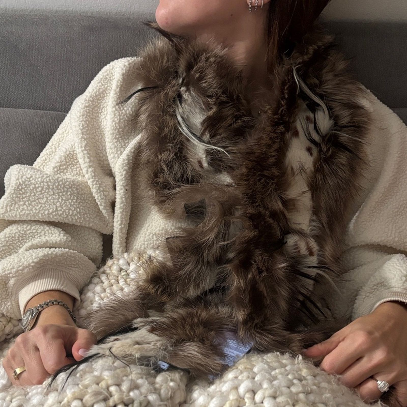 Gianfranco Ferre NWT Gianfranco Ferré Real Fur Collar Scarf Size ONE SIZE - 1 Thumbnail
