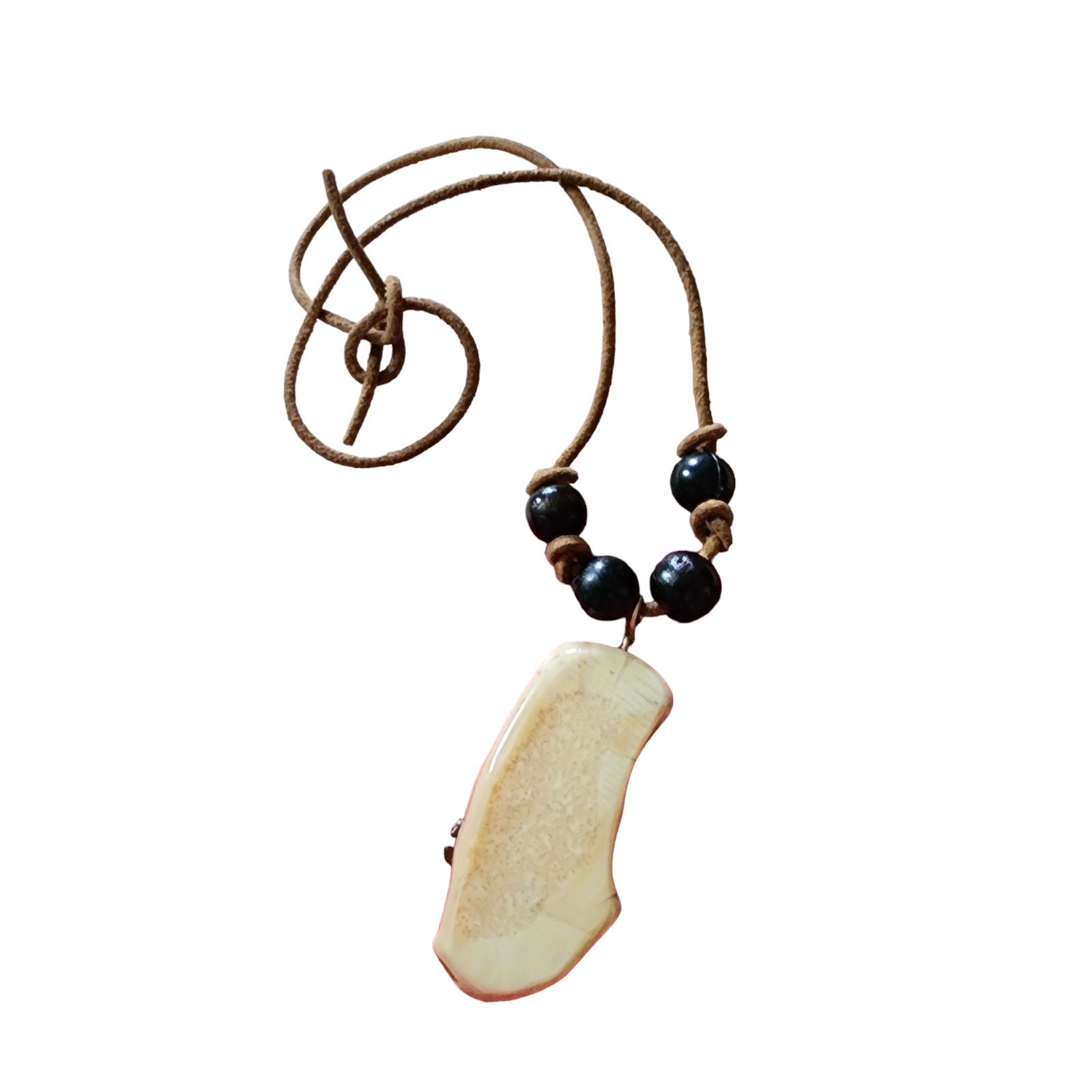 Other Alaskan Caribou Antler necklace, butterfly, wooden, leather Size ONE SIZE - 2 Thumbnail