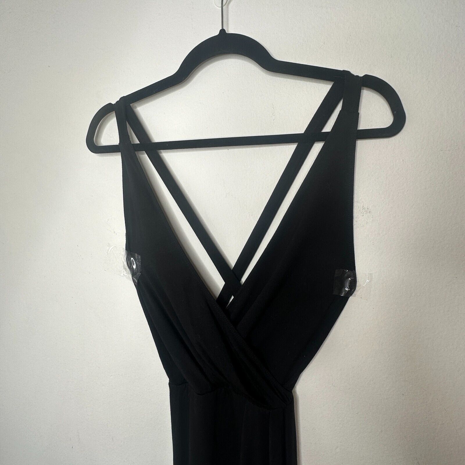 Reformation Reformation Black Vienna Maxi DeepV Criss Cross Back Slit XS Size XS / US 0-2 / IT 36-38 - 2 Thumbnail