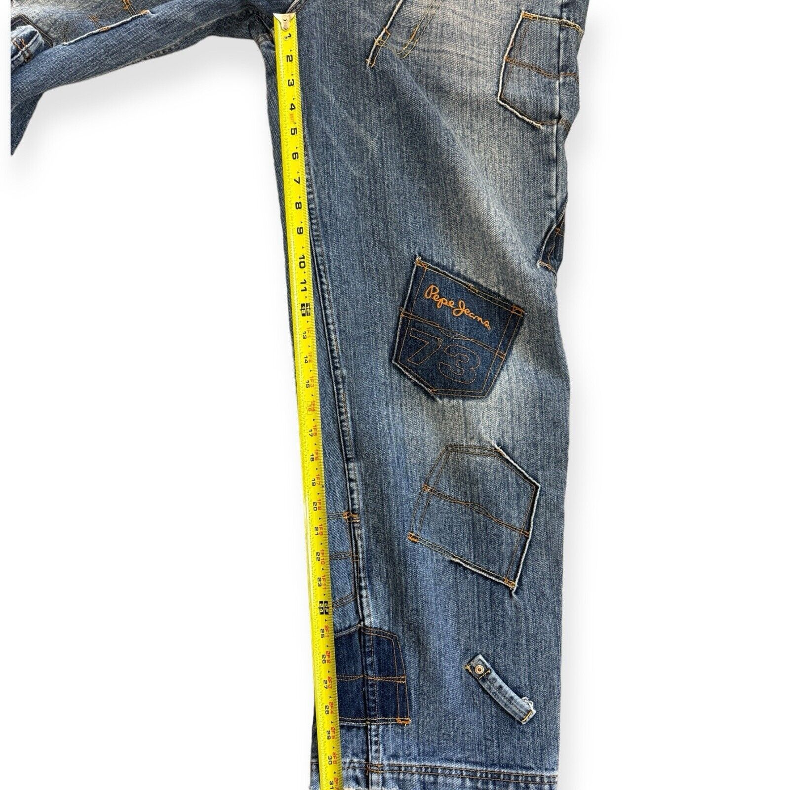 Pepe Jeans × Vintage UK 73 Blue London UK Denim Y2K Hip Hop Baggy 32x33 Wide Leg Size US 32 / EU 48 - 9 Thumbnail