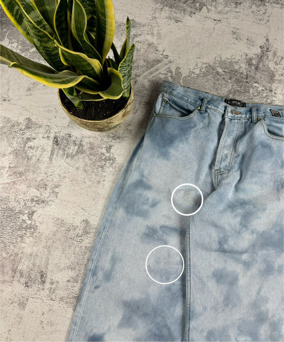 Versace Jeans Couture Vintage Versace Couture Tie Dye Denim Jeans Trousers Bottoms Size US 34 / EU 50 - 14 Thumbnail