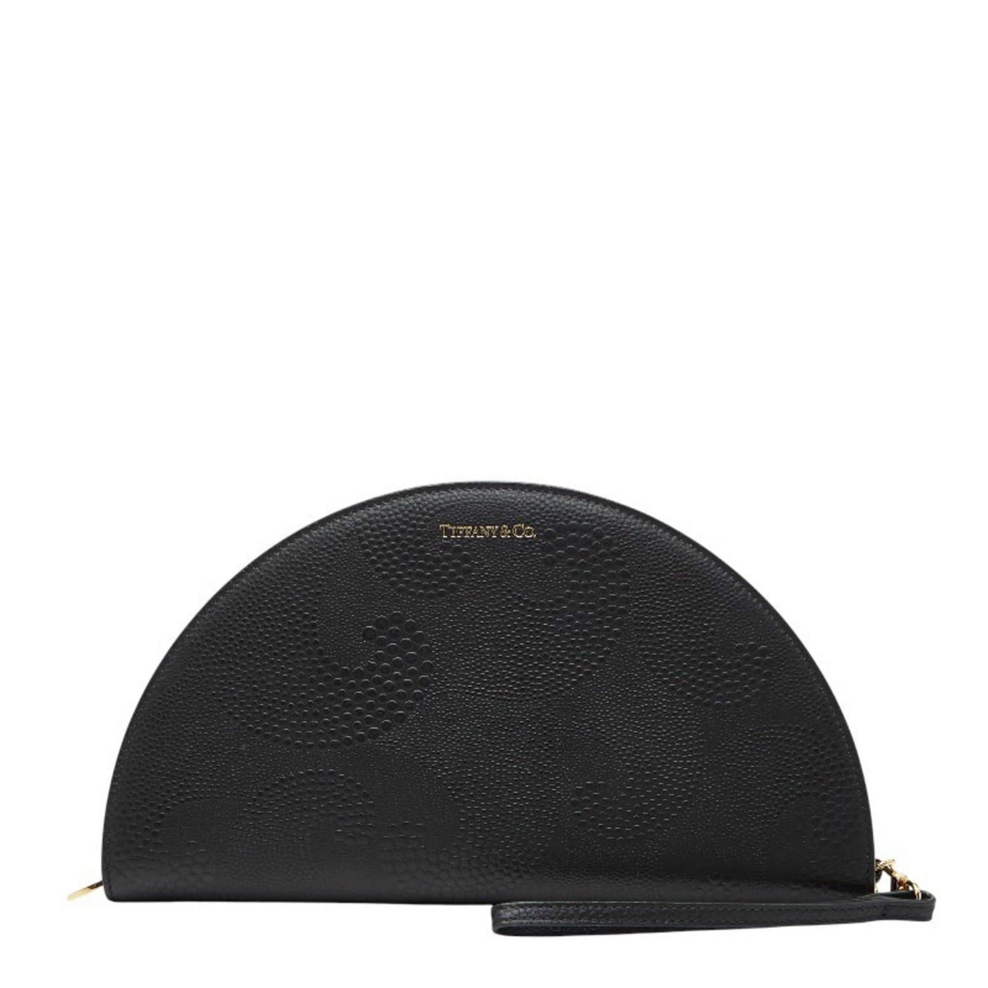 Tiffany & Co. Tiffany & Co. Half Moon Large Bifold Wallet in Black Leather for Women. Size ONE SIZE - 1 Thumbnail