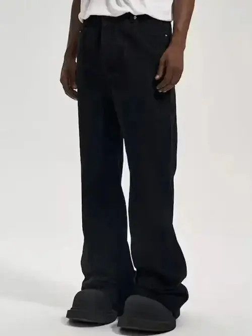 High Sport × Japanese Brand × Jean Street black thick flared jeans Size US 30 / EU 46 - 4 Thumbnail