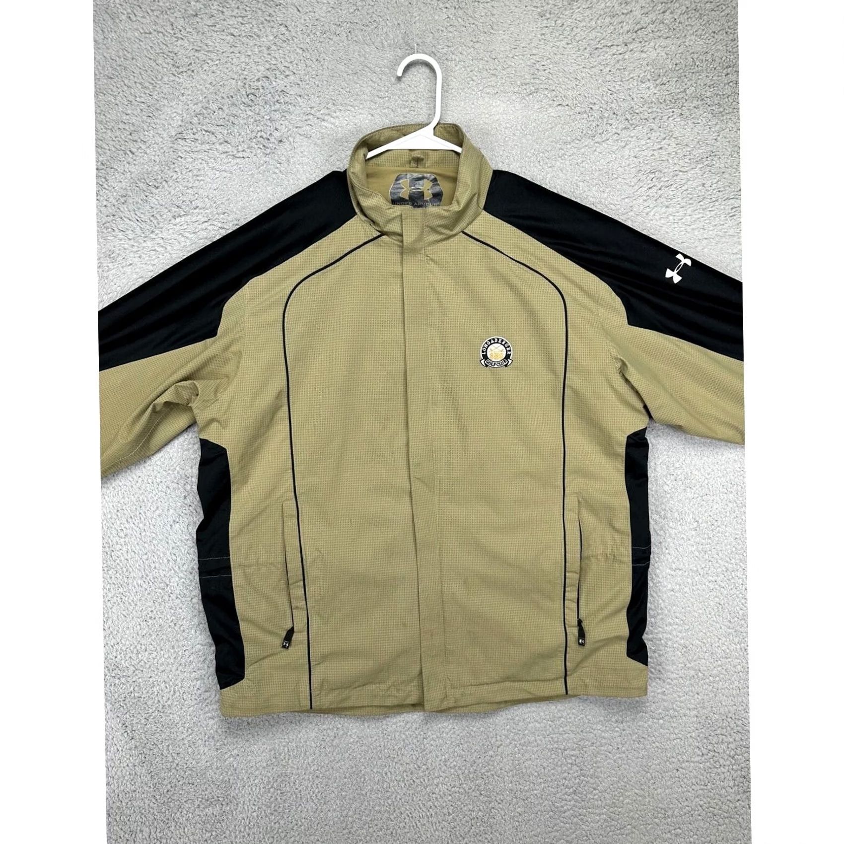 Under Armour Under Armour Performance Jacket Adult Large Golf Wear Full Zip Men Tan Pin Check Size US L / EU 52-54 / 3 - 2 Thumbnail