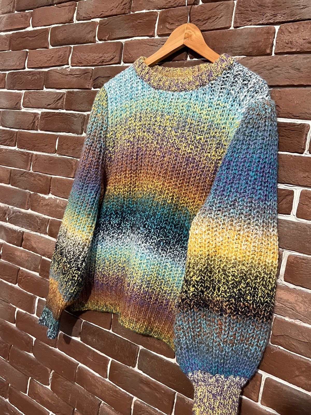 Other Saint Trope Alpaca Wool Multicolor Sweater Knit Kurt Cobain Size US L / EU 52-54 / 3 - 3 Thumbnail