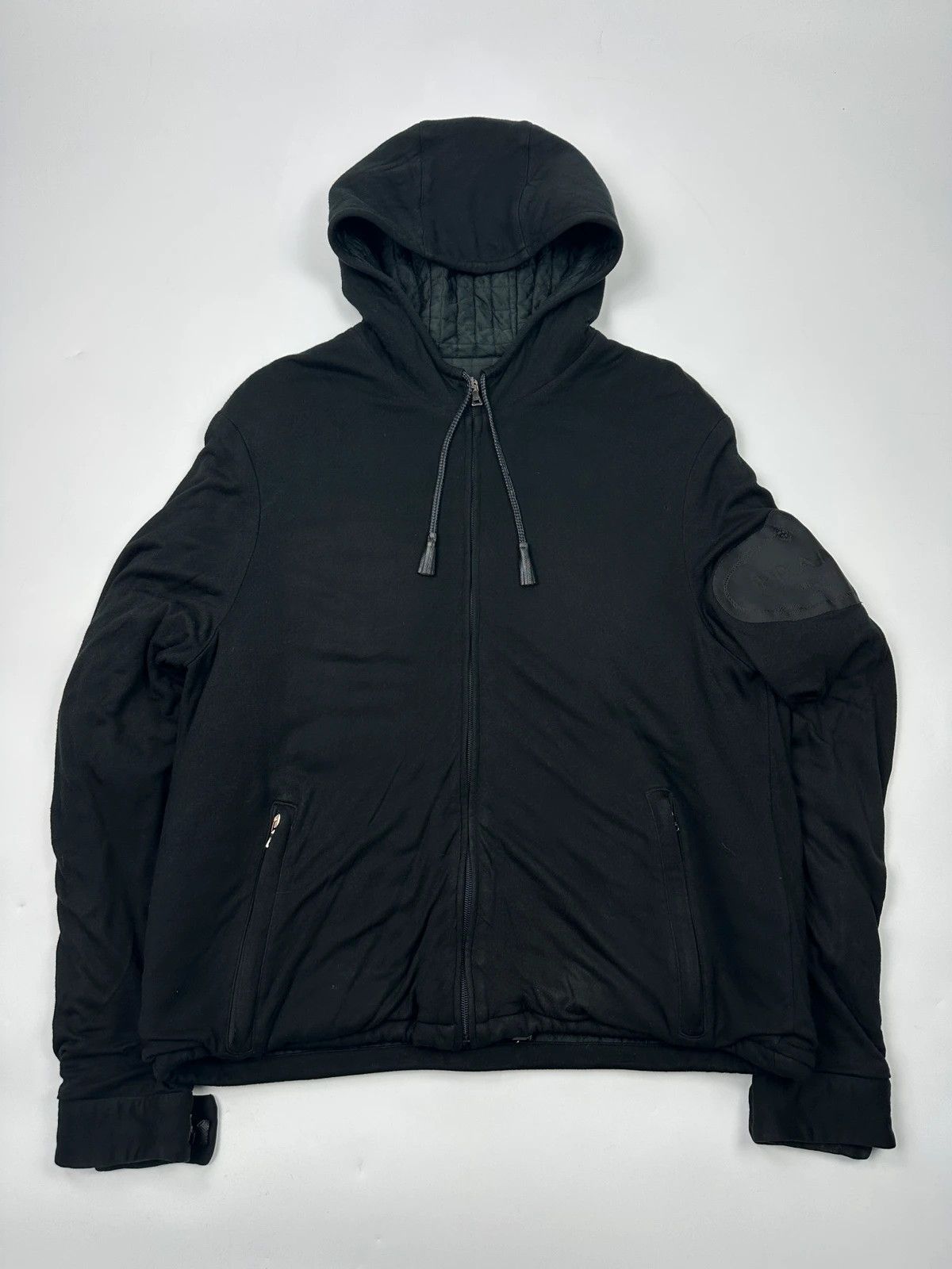 Prada Prada Milano FW2009 Black Padded Hooded Jacket Size US XL / EU 56 / 4 - 1 Thumbnail