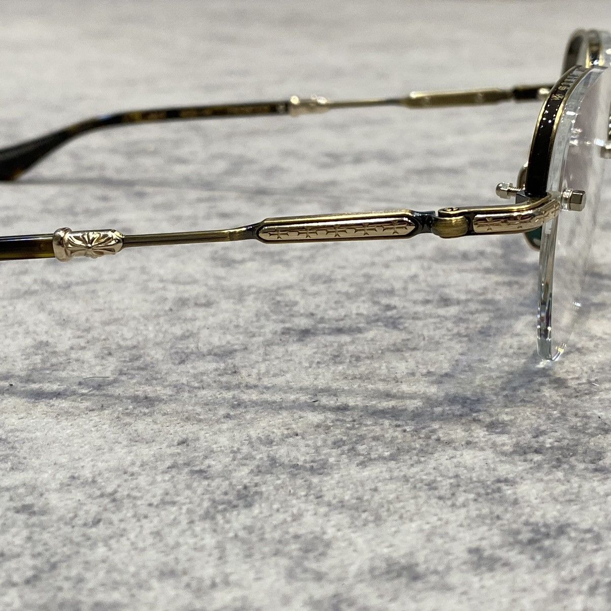 Chrome Hearts HROME HEARTS FROSTED Antique Gold/Dark Tortoise Size ONE SIZE - 4 Thumbnail