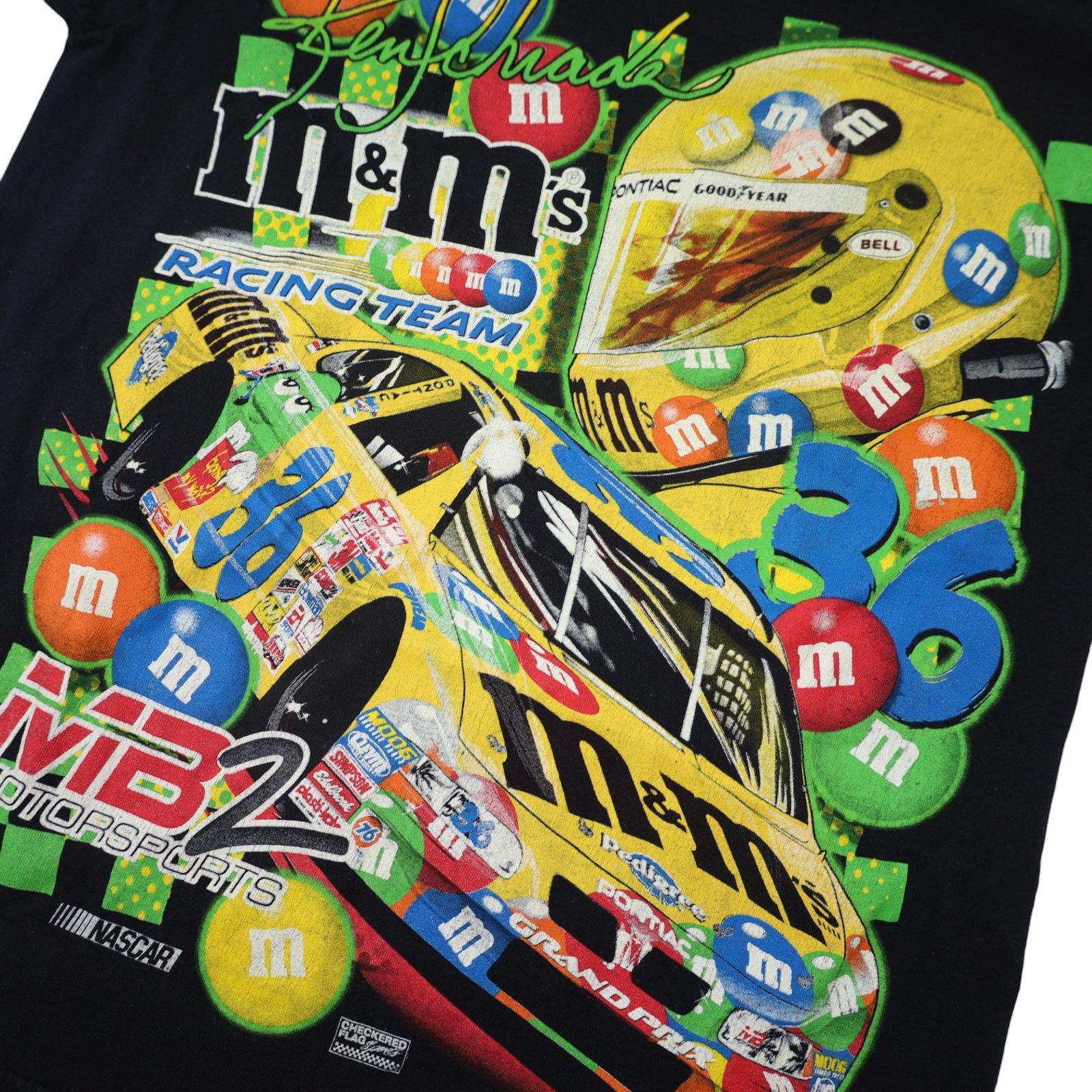 NASCAR × Vintage Vintage Y2k M&Ms Racing Team Front/back Graphic T Shirt Size US M / EU 48-50 / 2 - 4 Thumbnail