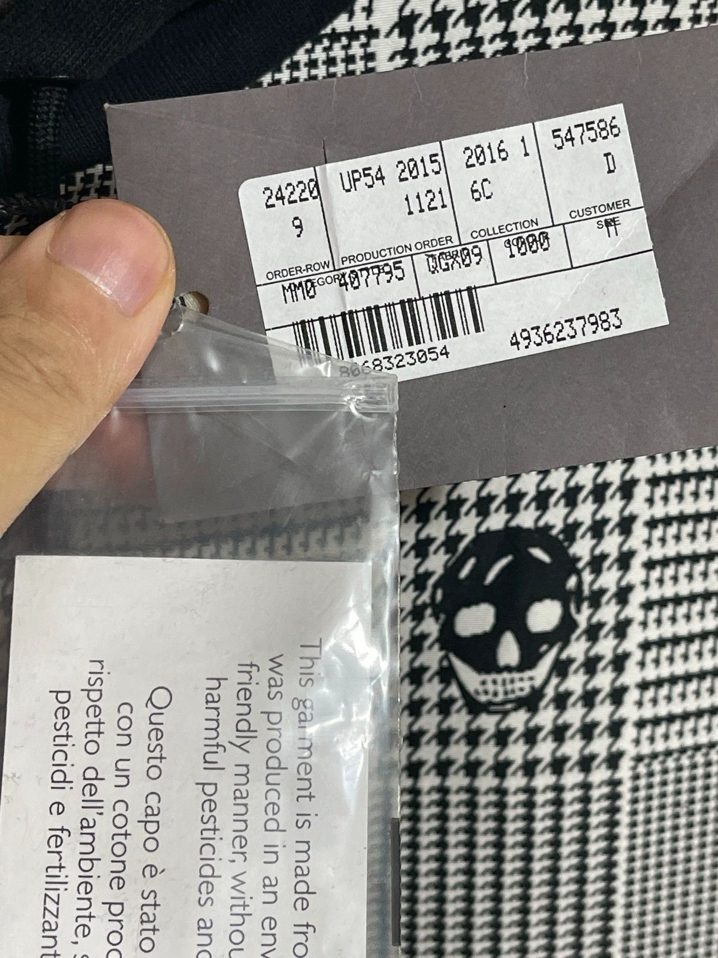 Alexander McQueen Alexander McQueen Hooded Jacket Slim Checkered Skull M Size US M / EU 48-50 / 2 - 7 Thumbnail