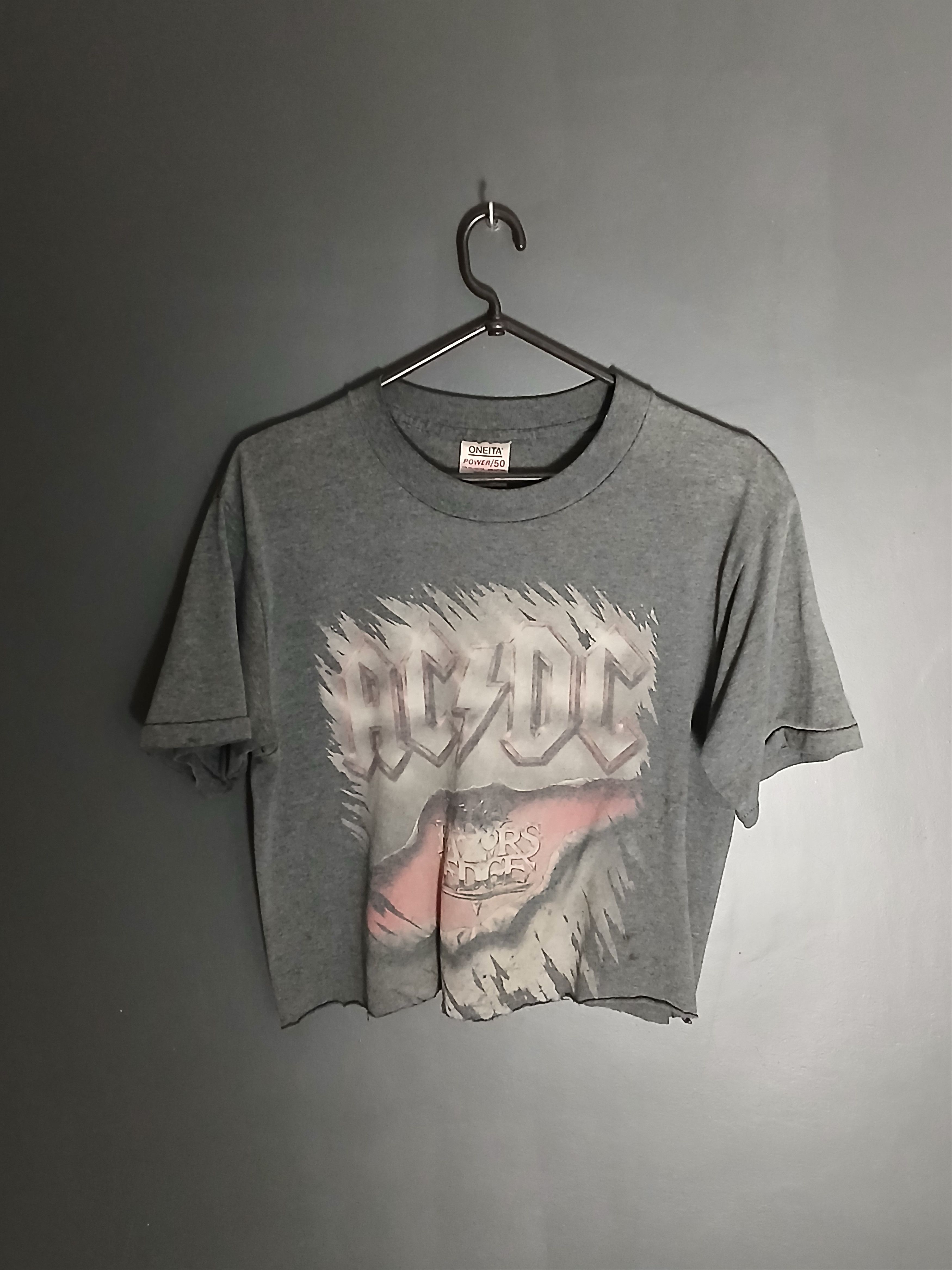 AC/DC × Band Tees × Vintage Vintage AC/DC The Razors Edge Single Stitch T-Shirt Size US L / EU 52-54 / 3 - 1 Thumbnail