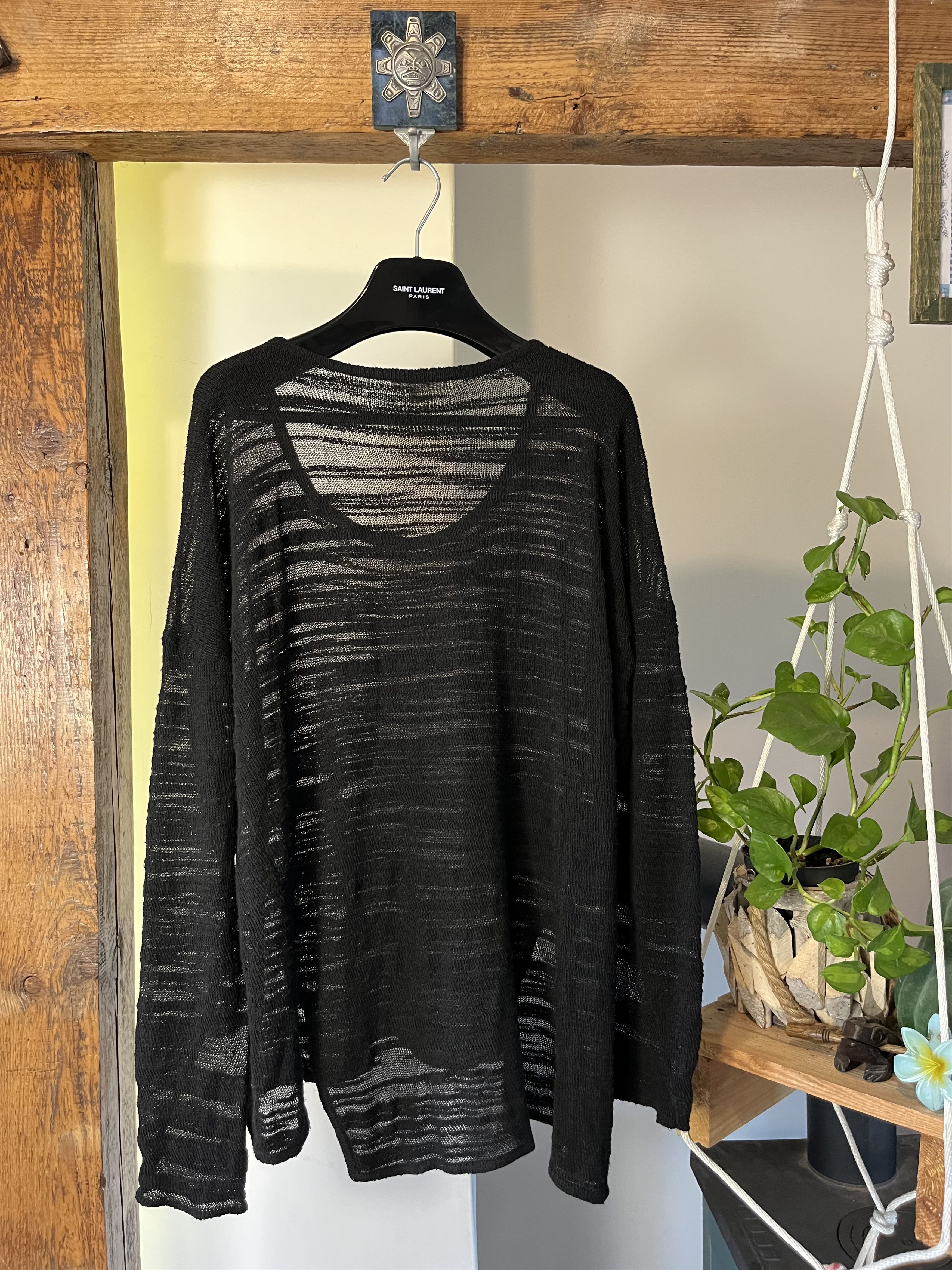Helmut Lang Helmut Lang A symmetric Angora Rabbit Hair Mesh Longsleeve Size US S / EU 44-46 / 1 - 2 Thumbnail