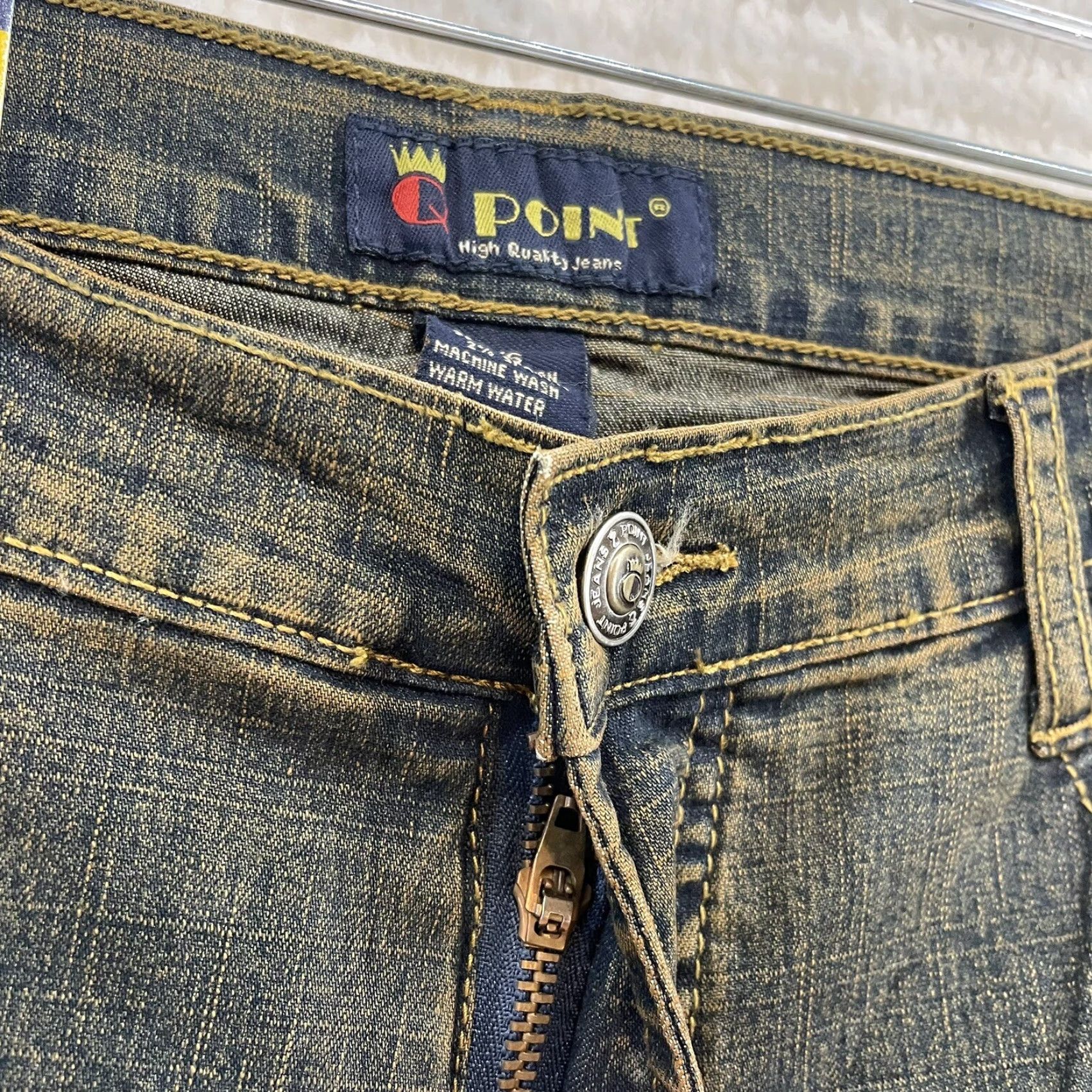 Vintage VINTAGE NEW DEADSTOCK Y2K Jeans 2 25 Long Tall Low Rise Flare Star Burnout Shirt? Size 26" / US 2 / IT 38 - 4 Thumbnail
