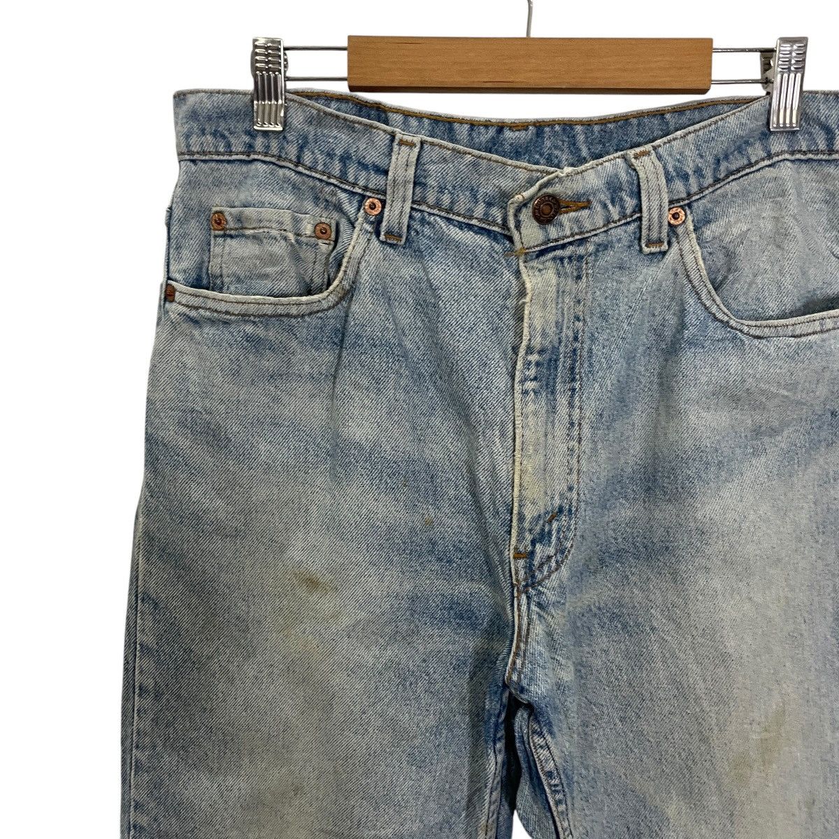 Levi's Vintage 90s Levis Button 525 Distressed Denim Size US 31 - 3 Thumbnail