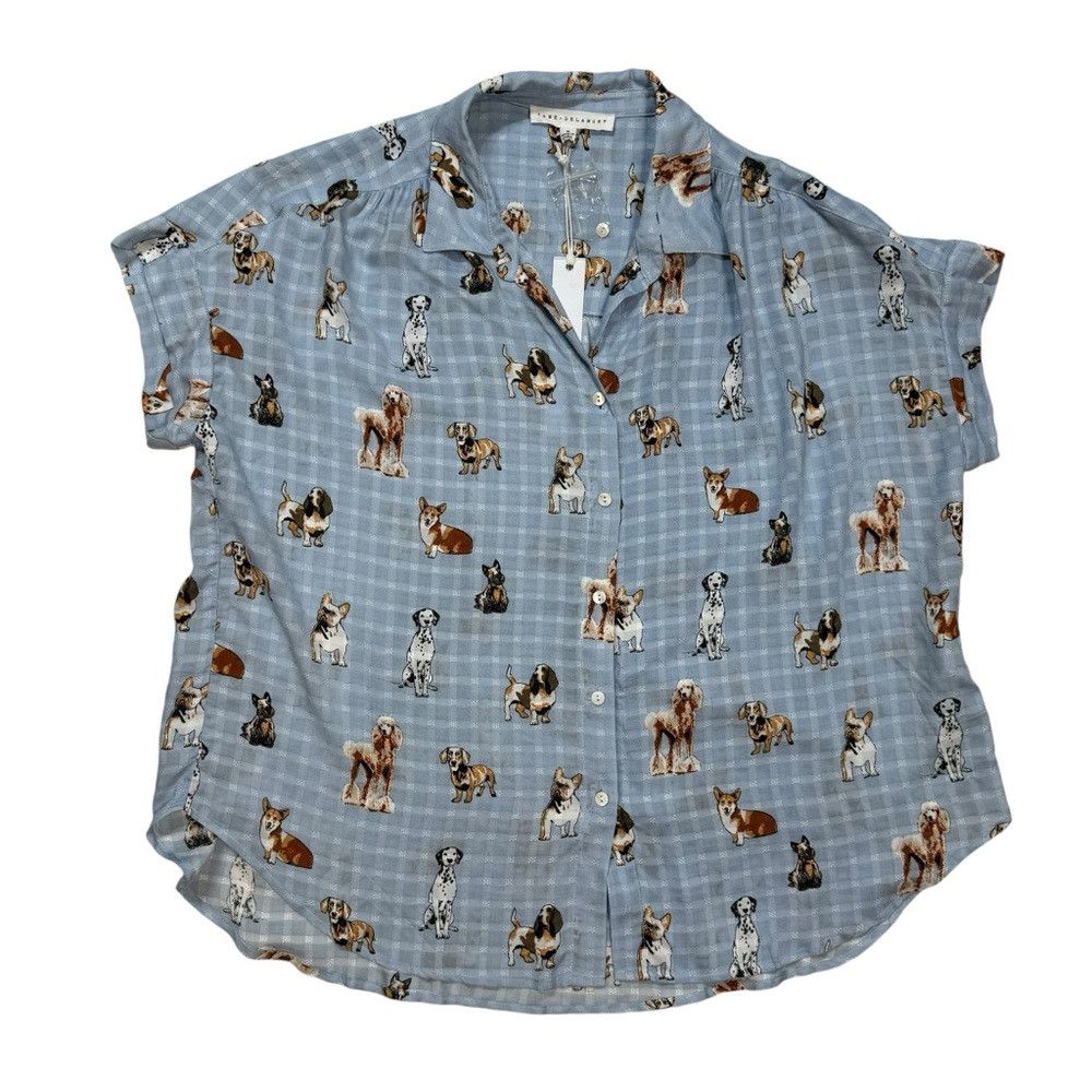 Other NWT New Jane and Delancey Dog Lovers Dogs Short Sleeve Shir Size M / US 6-8 / IT 42-44 - 5 Thumbnail