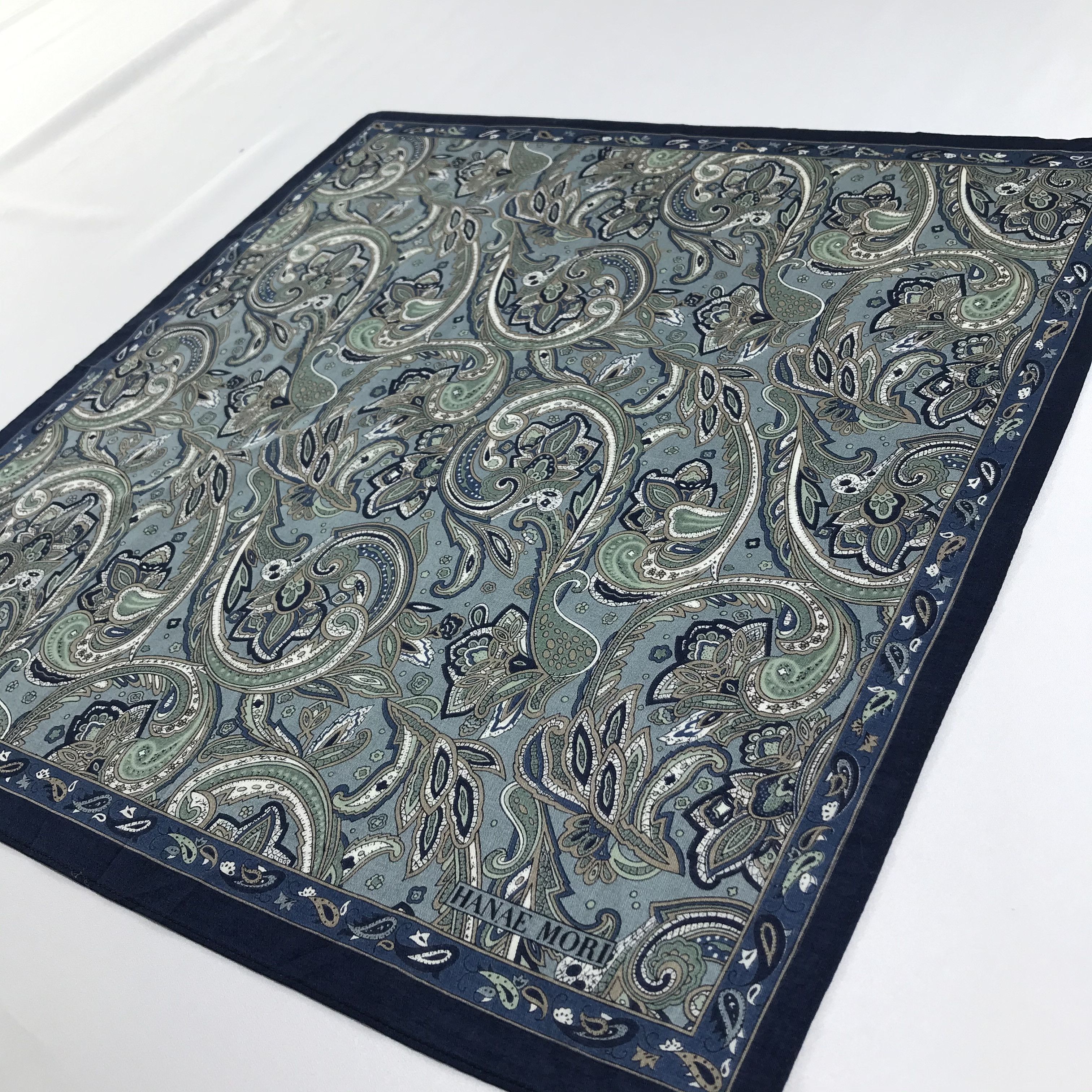 Hanae Mori Hanae Mori Paisley Handkerchief Neckerchief Bandana H1146 Size ONE SIZE - 4 Thumbnail