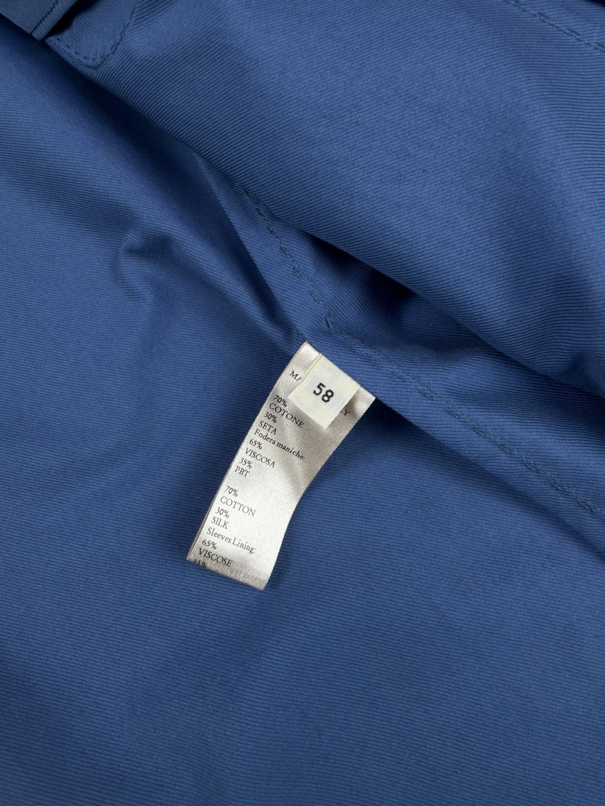 Colombo Colombo Italy Blue Blazer Cotton Silk Size 58 Size 48R - 11 Thumbnail