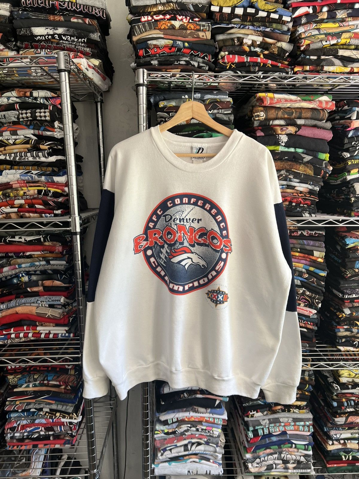 NFL 1998 Denver Broncos AFC Conference Super Bowl XXXII Crewneck Size US XXL / EU 58 / 5 - 1 Thumbnail
