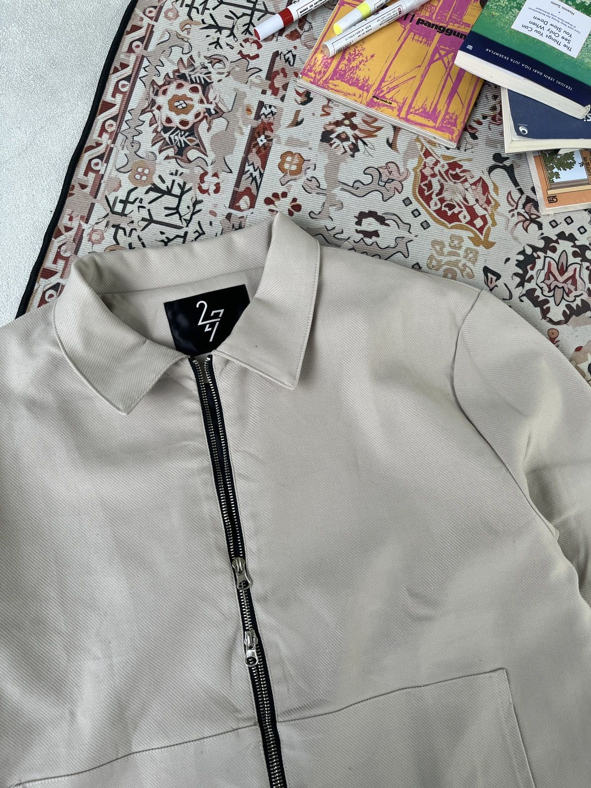 Japanese Brand 27 Everywhere Boxy Blouson Jacket Double zip Size US L / EU 52-54 / 3 - 4 Thumbnail