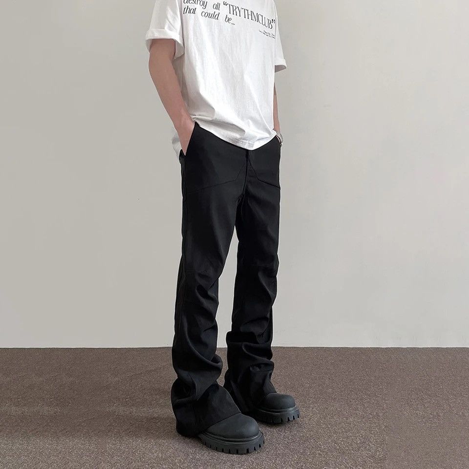Japanese Brand Casual Pants Men Streetwear Striped Pantalones Street Size US 27 - 2 Thumbnail