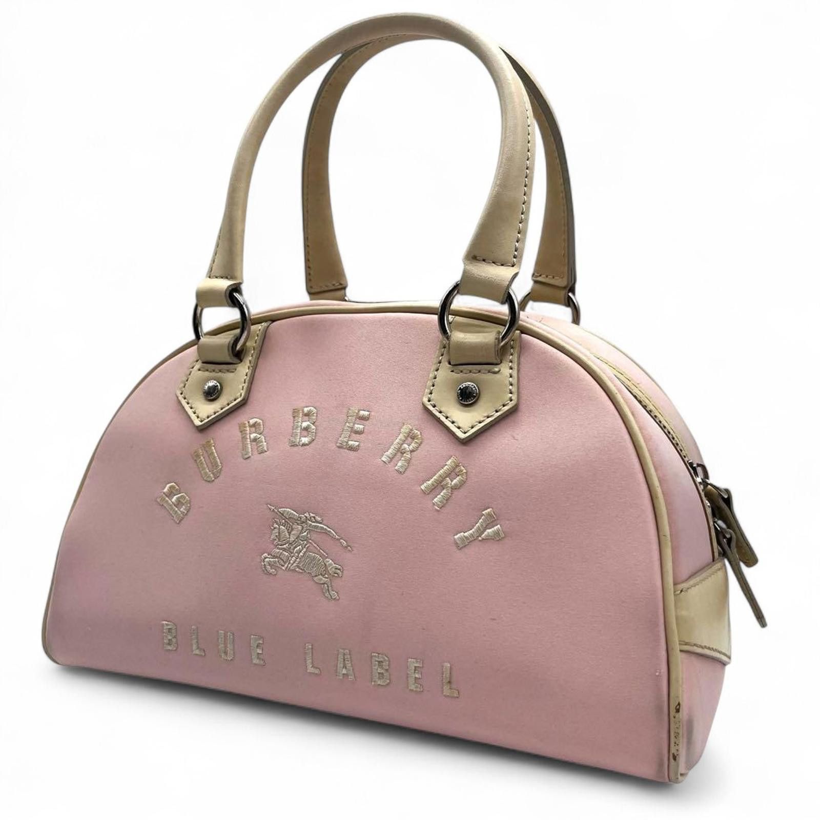 Burberry Burberry - Blue Label Pink and Beige Leather Handbag Size ONE SIZE - 9 Thumbnail
