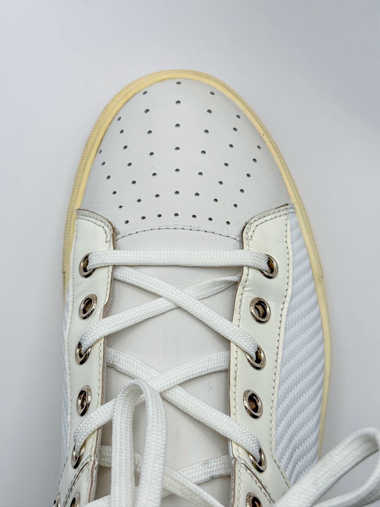Bally Bally Hekem White Leather Lace-Up Hi-Top Sneakers Size US 9 / EU 42 - 5 Thumbnail