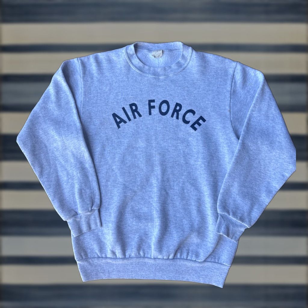 Vintage VINTAGE Air Force Sweatshirt Crewneck US Army XS Gray Military US USAF Logo 80s 90s Vintage Mens Crew Neck Pullover Size US XS / EU 42 / 0 - 1 Thumbnail