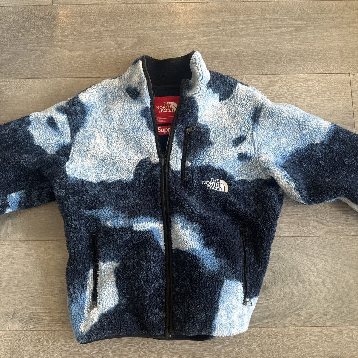 Supreme x North Face Denim Bleached Fleece