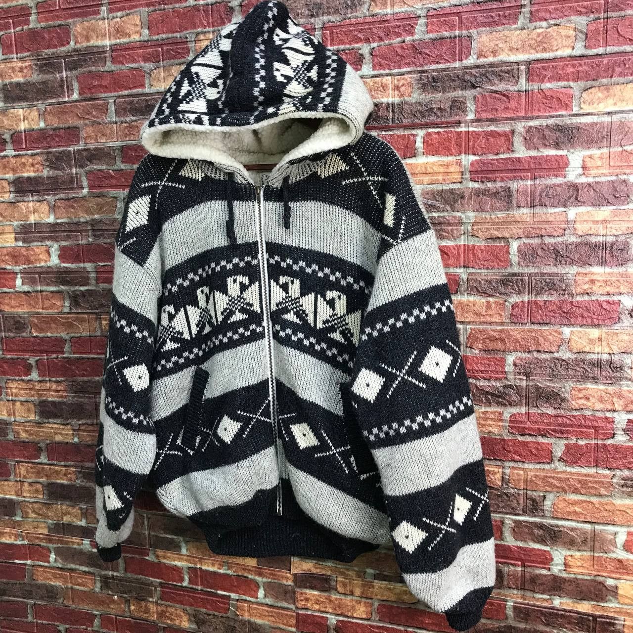 Vintage VINTAGE SABRINA JAPAN NAVAJO AZTEC THICK HOODIE SHERPA Size US L / EU 52-54 / 3 - 3 Thumbnail