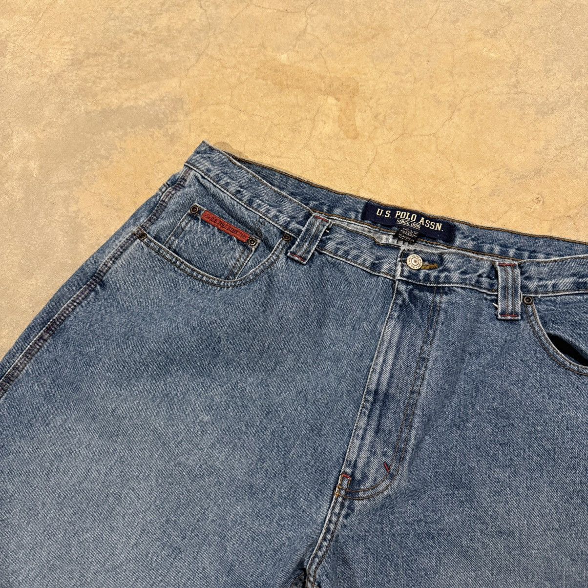 U.S. Polo Assn. Vintage 2000s US Polo Assn Baggy Carpenter Jorts Y2K Skater Size US 40 / EU 56 - 8 Thumbnail