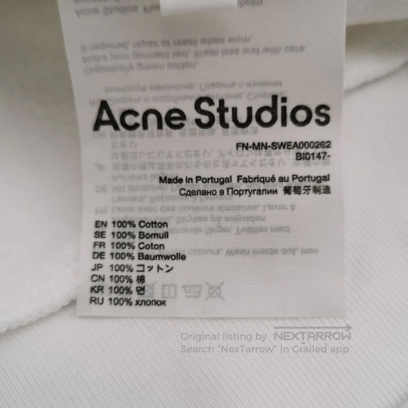 Acne Studios Acne Studios White L Size Hoodie. Size US XS / EU 42 / 0 - 9 Thumbnail